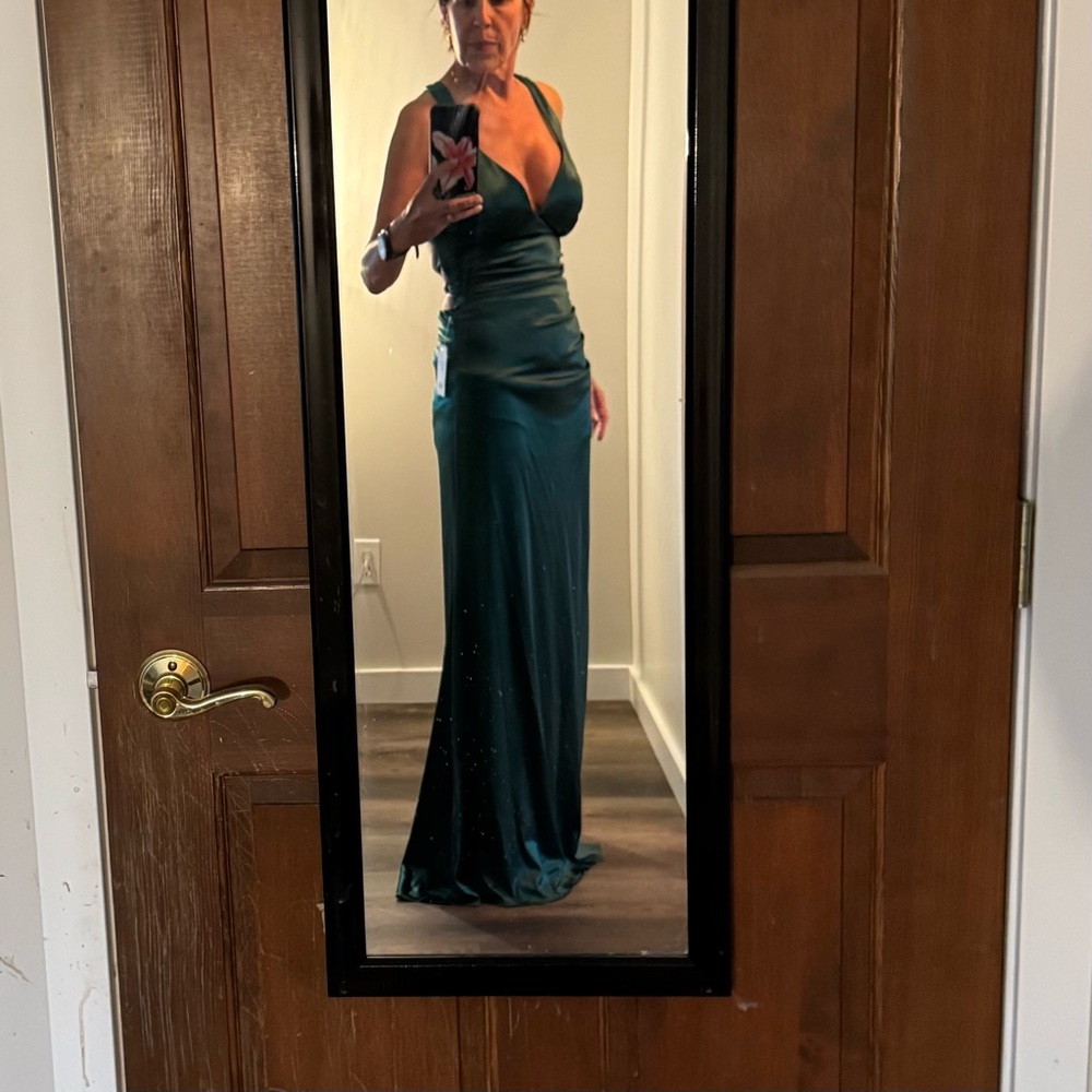 B Darlin Teal Maxi Dress